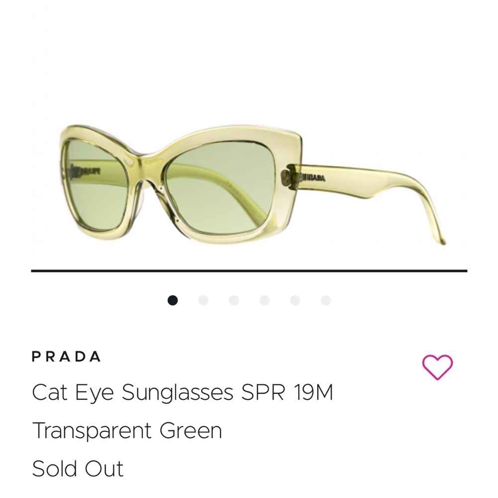 Prada Green Clear Sunglasses